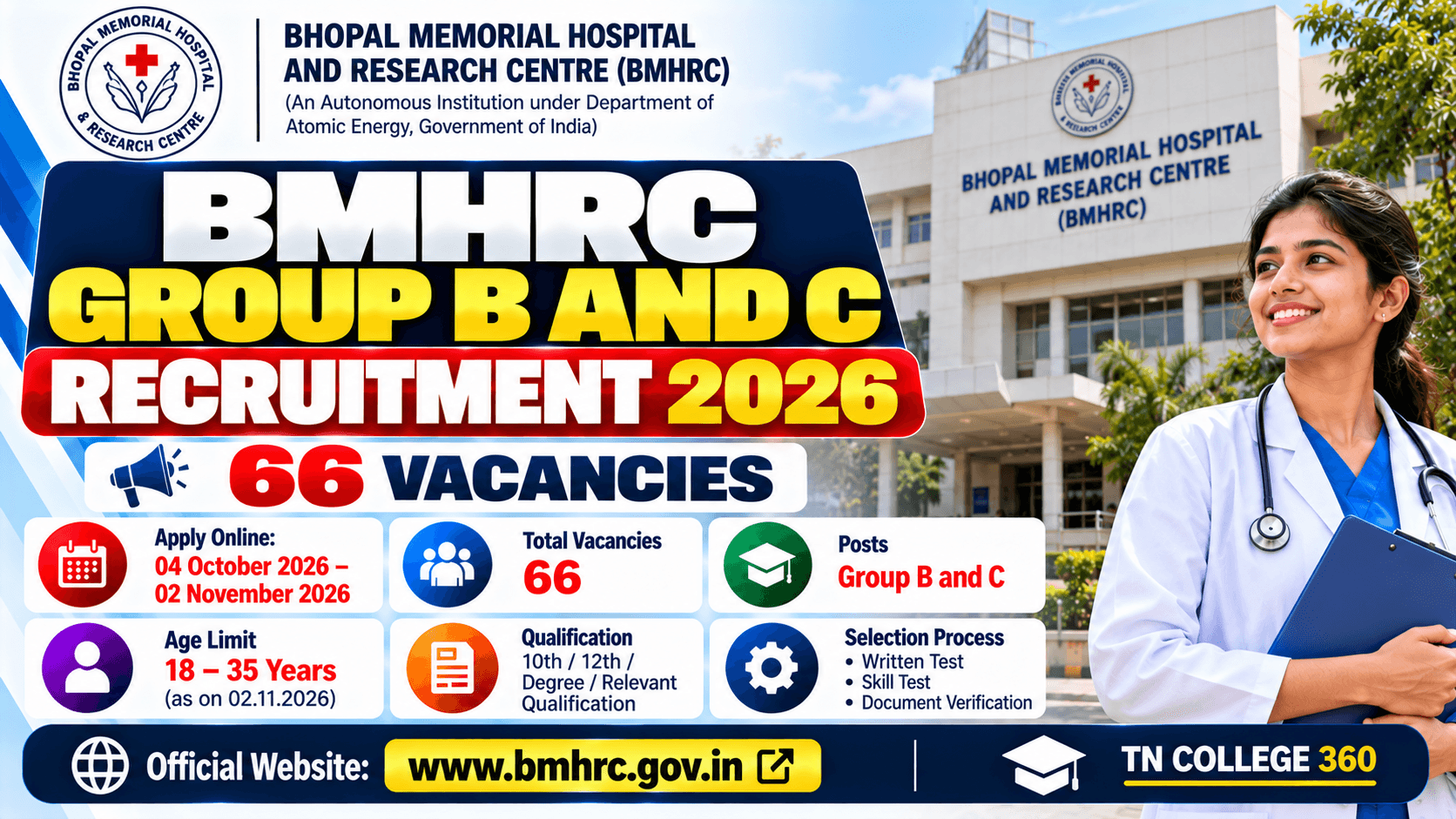 BMHRC Group B and C Recruitment 2026: 66 Vacancies